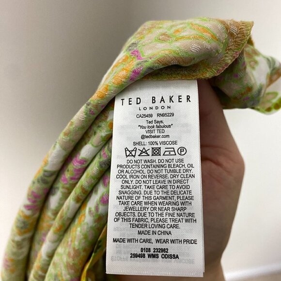 Ted Baker Odissa Floral Asymmetric Midi Skirt Womens 2 - Picture 8 of 9